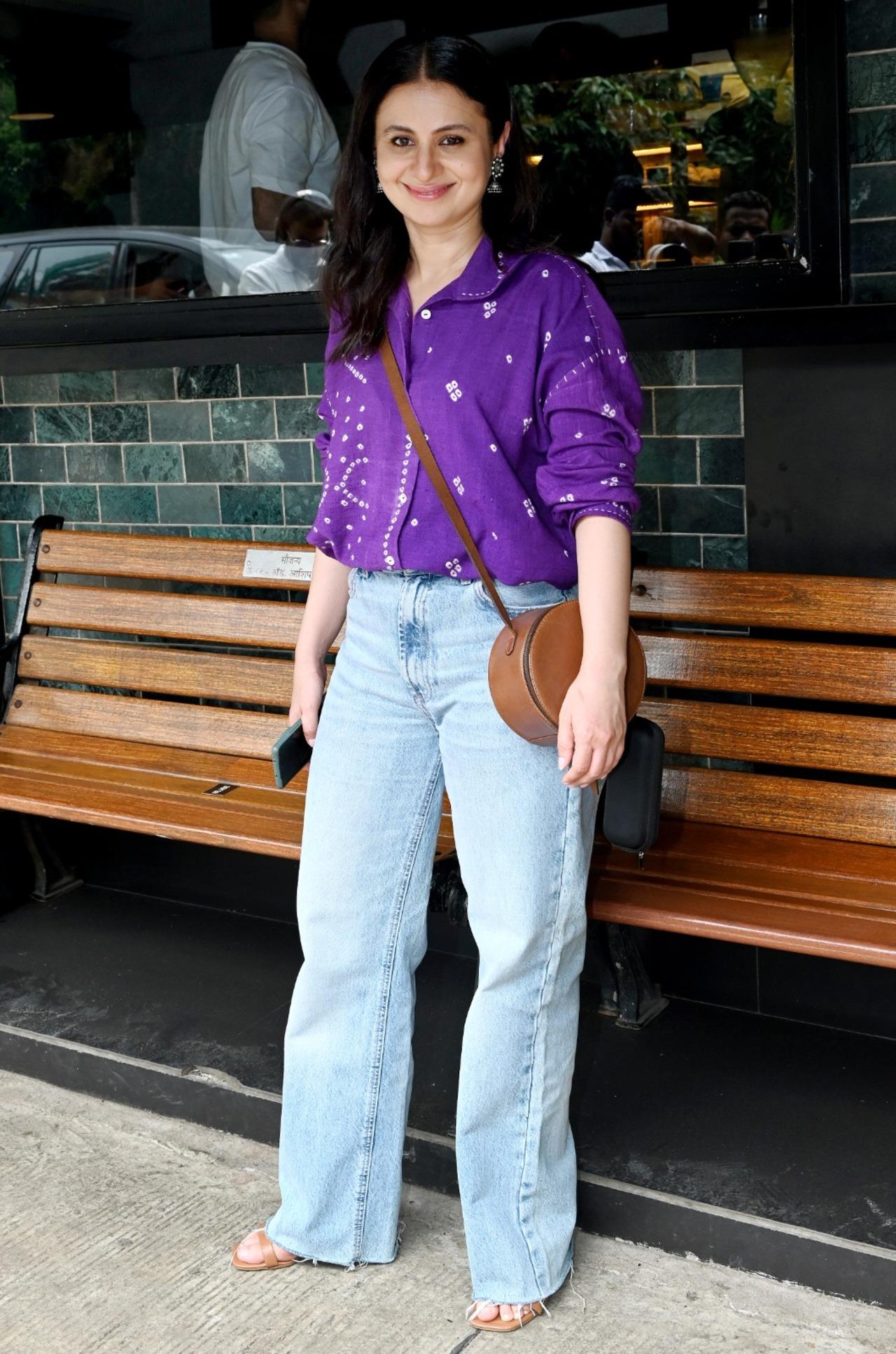 Rasika Duggal was spotted stepping out for coffee as she was papped at a coffee shop in Bandra.